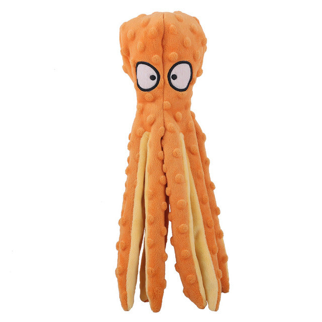 Plush Octopus Dog Toy – Squeaky, Bite-Resistant & Available in 4 Colors