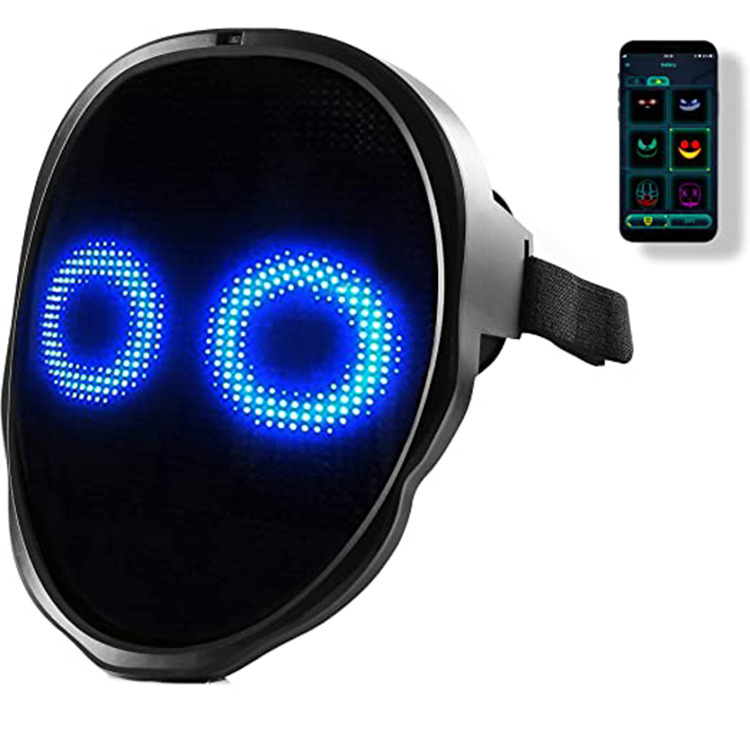 LED Light-Up Face Mask – Color-Changing Rave & Costume Mask