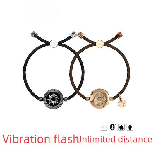 Totwoo Couples Smart Bracelet – Touch to Send Love Vibration & Flash