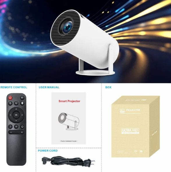 HY300 Pro HD Home Theater Projector – Portable with Built-In Speaker
